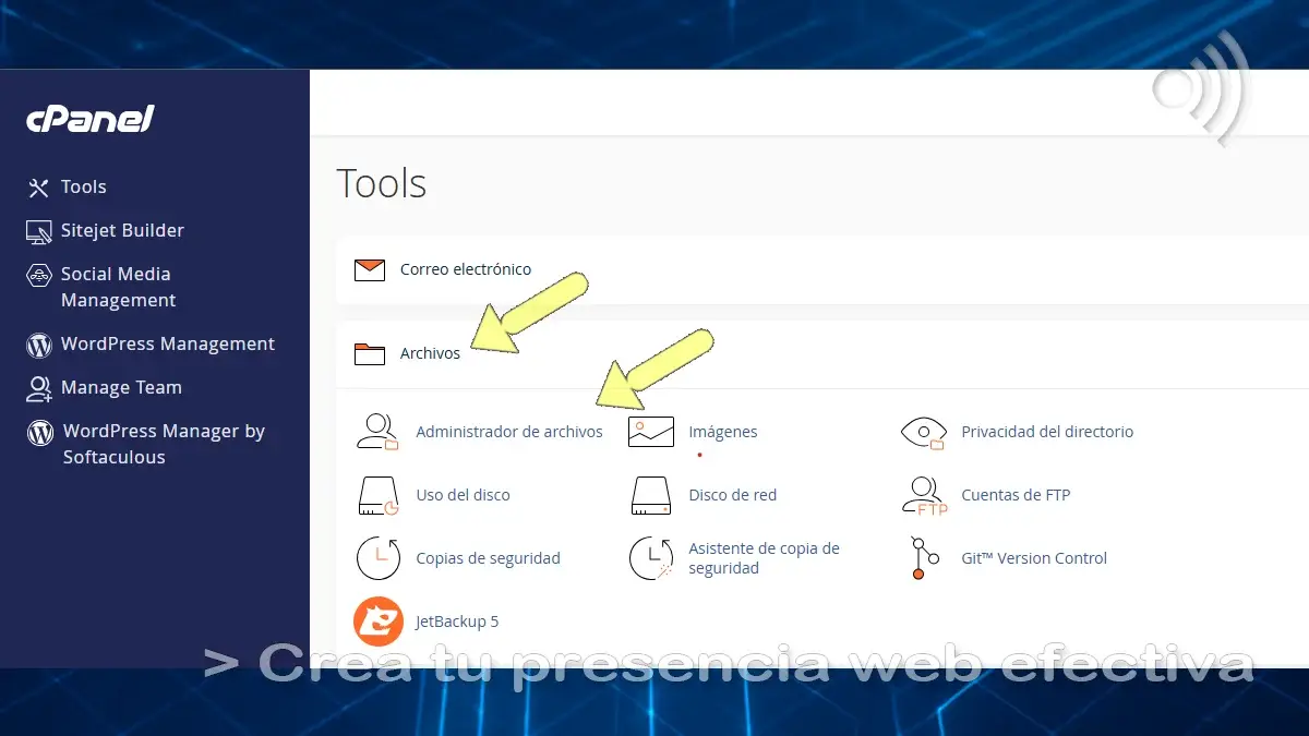 Abrir administrador de archivos Abrir administrador de archivos