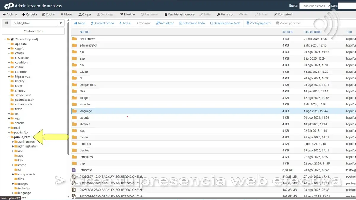 Instalar en carpeta limpia Instalar en carpeta limpia