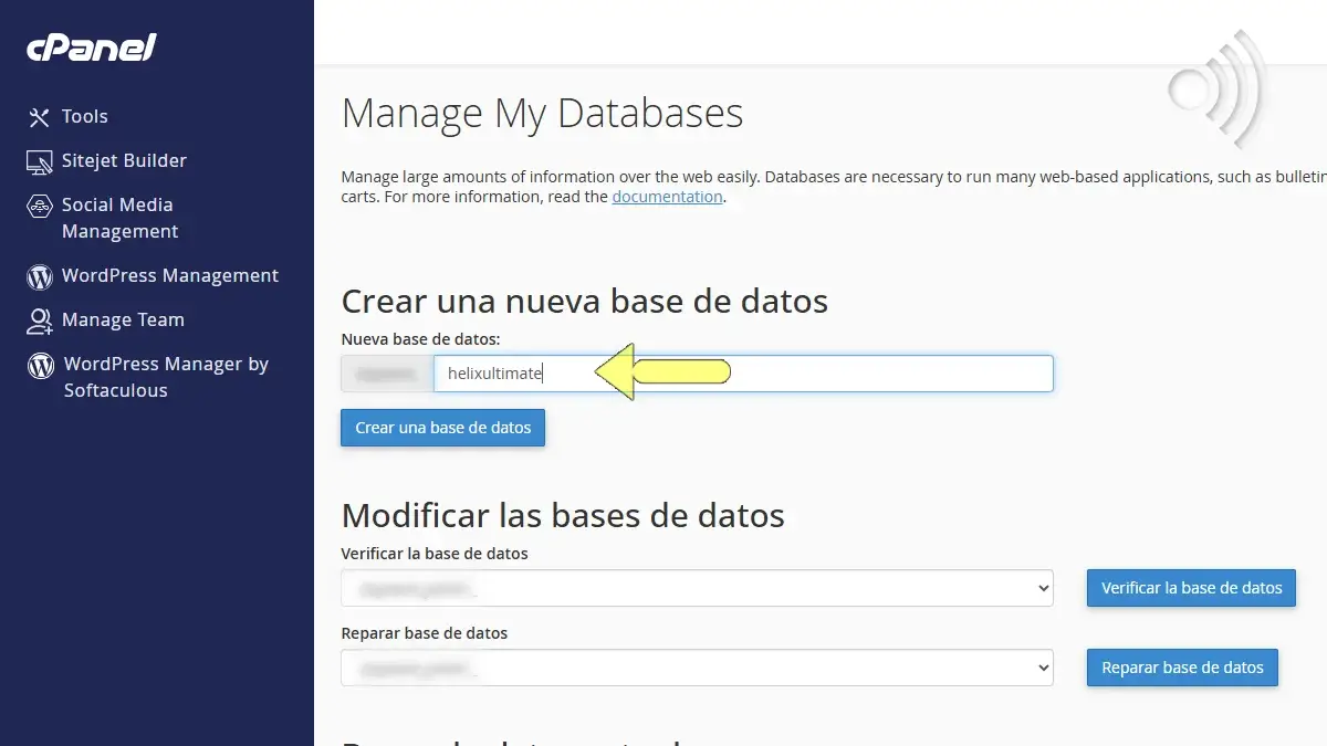 Nombrar Base de Datos Nombrar Base de Datos