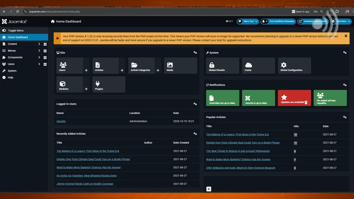 Abrir y revisar panel de control Abrir y revisar panel de control