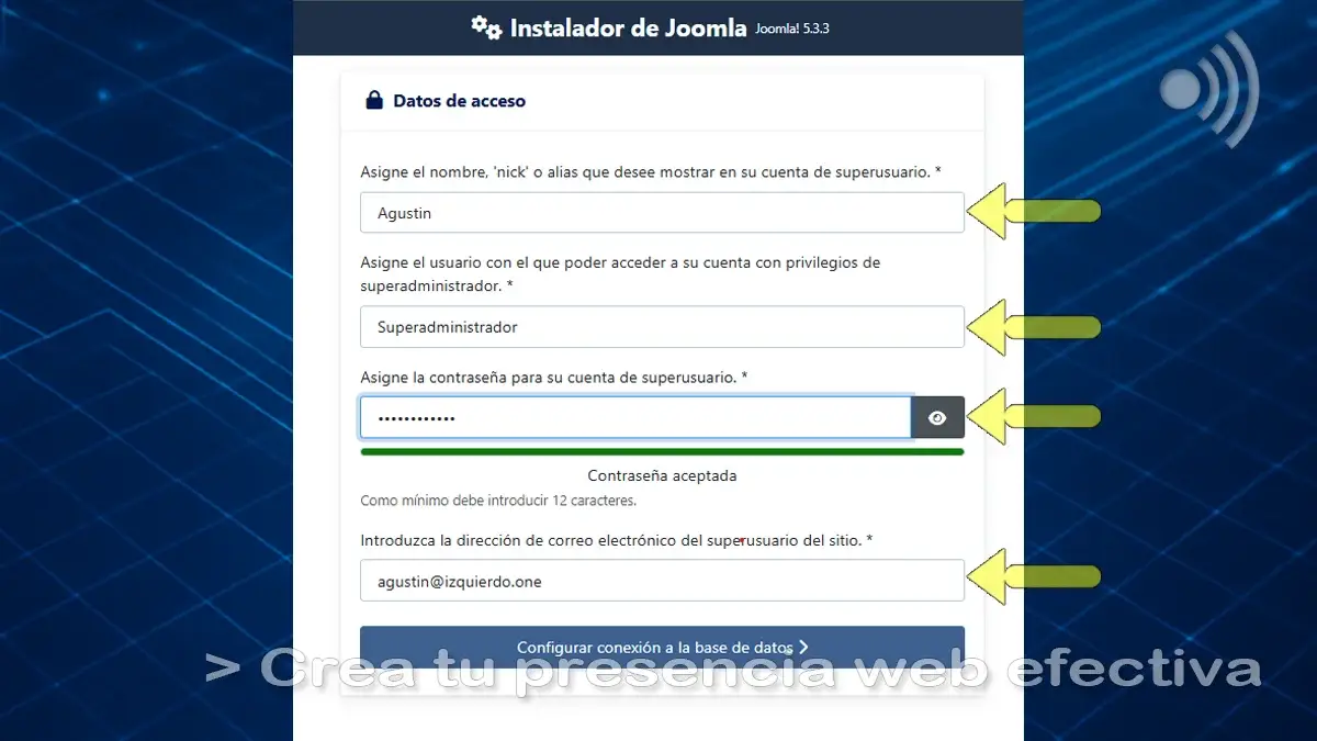 Guardar nick, usuario, administrador y email Guardar nick, usuario, administrador y email